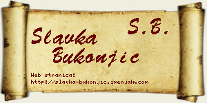 Slavka Bukonjić vizit kartica